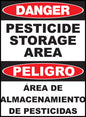 ZING Sign,Bilingual,Danger,Pesticide,14X10 Pl.. - 20022