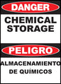 ZING Sign,Bilingual,Danger,Chemical,14X10 Pl.. - 20023
