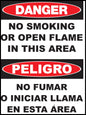 ZING Sign,Bilingual,Danger,No Smoking, Pl.. - 20024