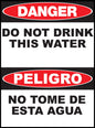 ZING Sign,Bilingual,Danger,Do Not Drink, Pl.. - 20033