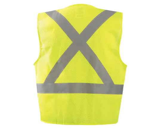 Occunomix Mesh X-Back Vest W/Zipper Hi-Vis Safety Vests Orange S model ECO-IMZX-OS