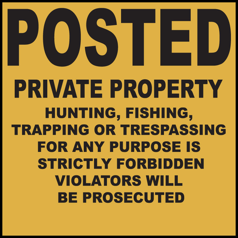 ZING Sign,Posted Private Property, 11X11 Pl.. - official Zing product image 1