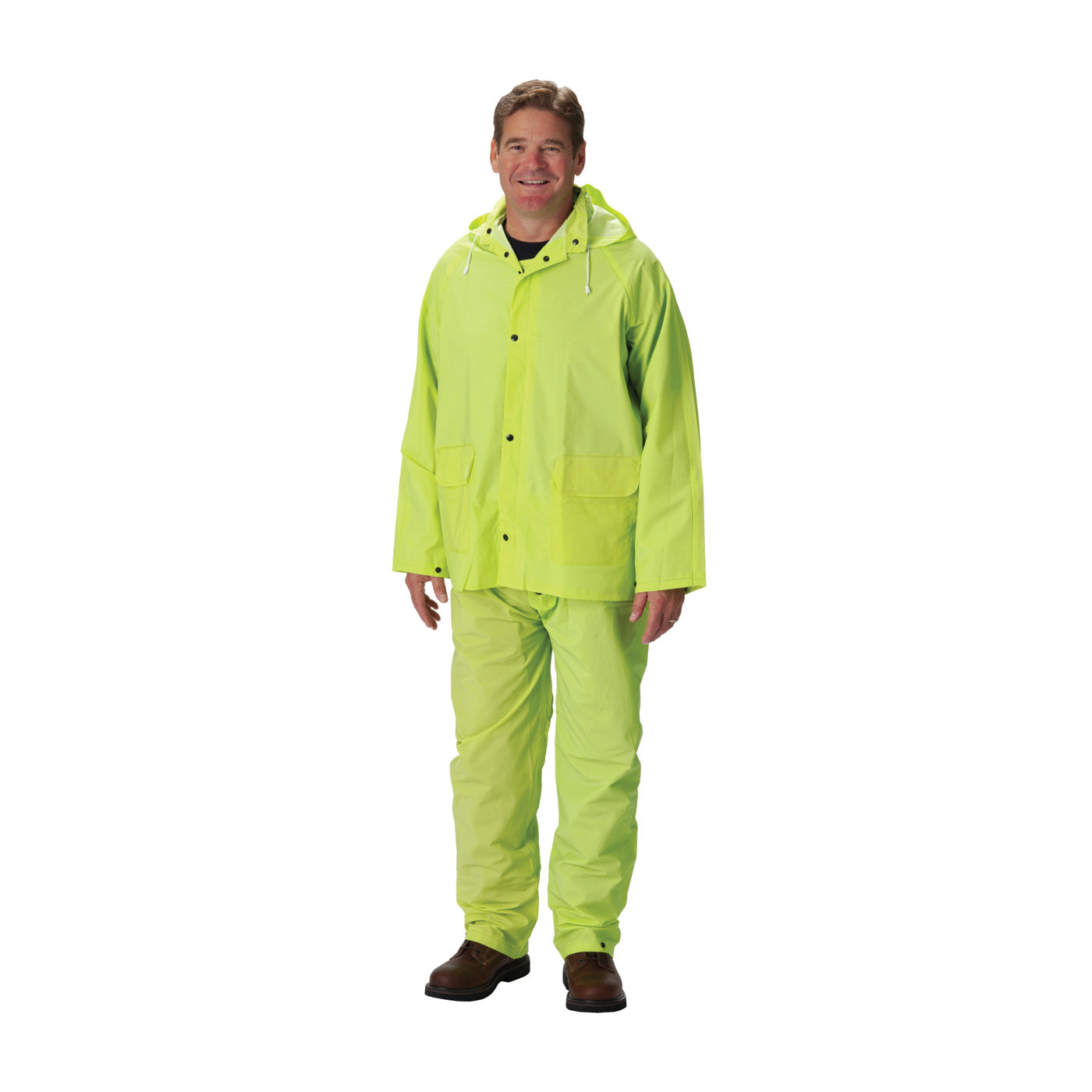 Base35™ Premium Hi-Vis Three-Piece Rainsuit - 0.35mm