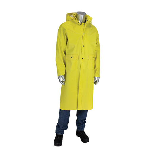 Flex™ Ribbed PVC 48" Jacket with Hood - 0.65 mm