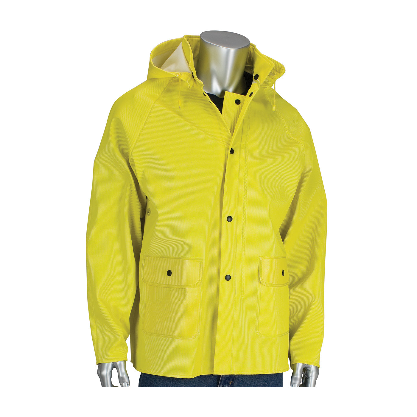 Flex™ Ribbed PVC Jacket with Hood - 0.65 mm