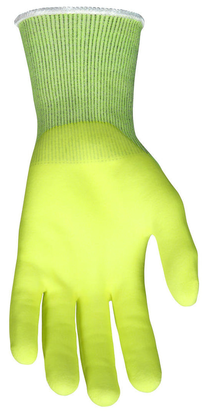 92723HVL - MCR Safety CutPro® - 13 Gauge HyperMax® HPPE Shell - Cut, Abrasion and Puncture Resistant Work Gloves - Nitrile Foam Coated Palm and Fingertips Provide Abrasion Resistance and Gripping Power