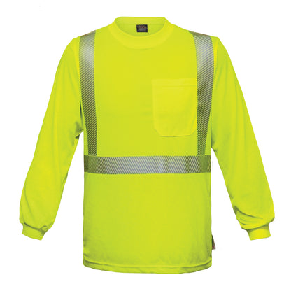 PIP Reflective Apparel 202CT ANSI Type R Class 2 Long Sleeve T-Shirt with 3M™ Scotchlite™ Comfort Trim