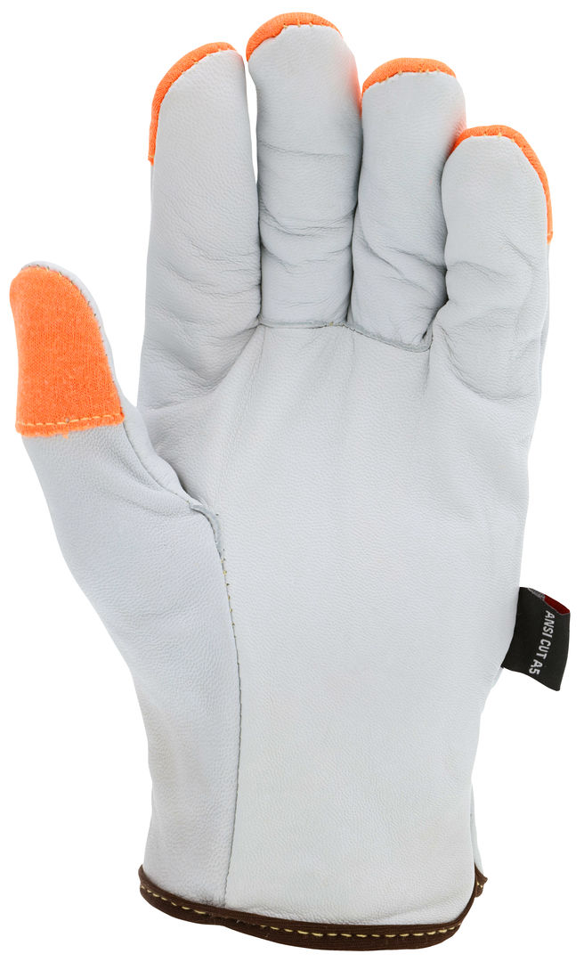 3601SKHV - MCR Safety CutPro® - Leather Drivers Work Gloves - Premium A Grade Grain Goatskin - Kevlar® and Steel Cut Resistance Lined - Arc Rating of 37.5 cal/cm²