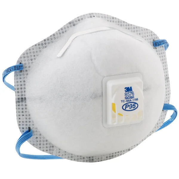 3M™ Particulate Respirator 8576, P95, with Nuisance Level Acid Gas Relief 10 EA / BX