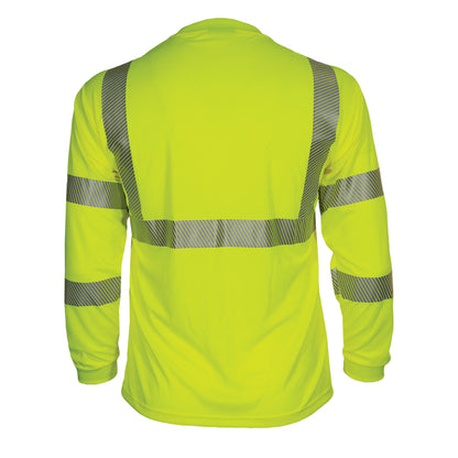 PIP Reflective Apparel 204CT ANSI Type R Class 3 Long Sleeve T-Shirt with Segmented Tape