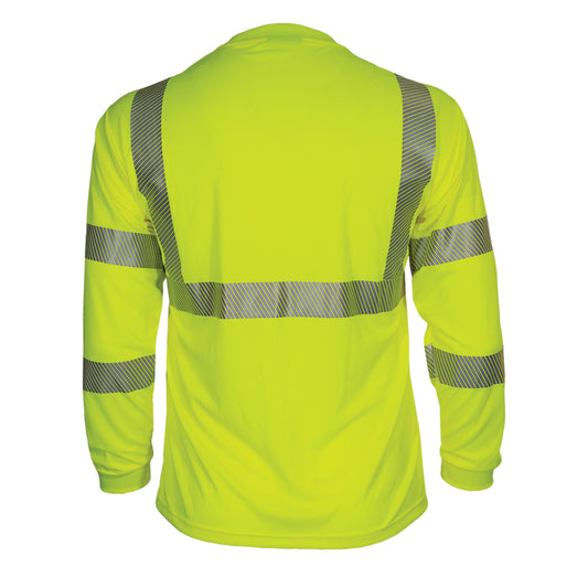 PIP Reflective Apparel 204CT ANSI Type R Class 3 Long Sleeve T-Shirt with Segmented Tape