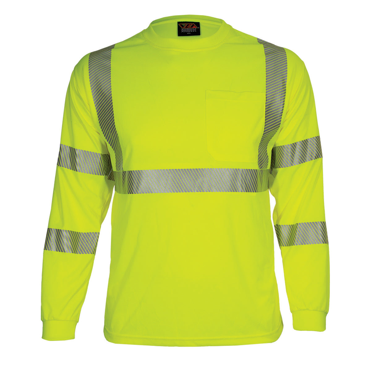 PIP Reflective Apparel 204CT ANSI Type R Class 3 Long Sleeve T-Shirt with Segmented Tape