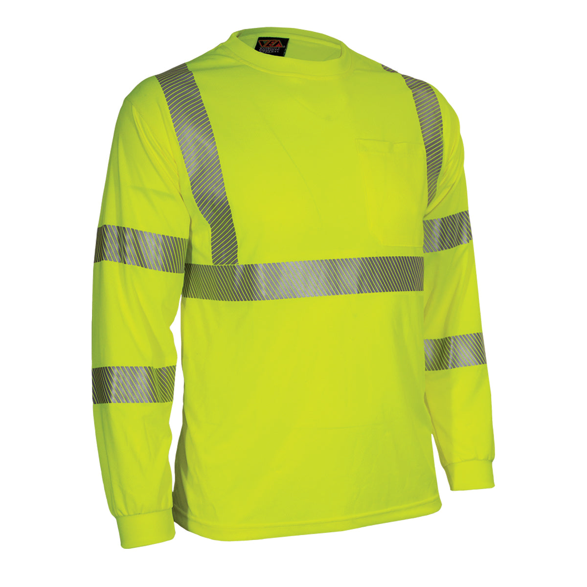PIP Reflective Apparel 204CT ANSI Type R Class 3 Long Sleeve T-Shirt with Segmented Tape