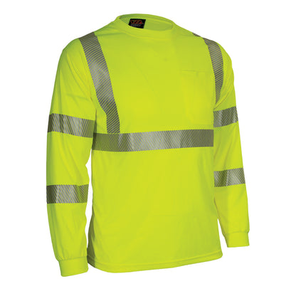PIP Reflective Apparel 204CT ANSI Type R Class 3 Long Sleeve T-Shirt with Segmented Tape