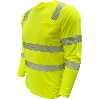 ANSI Type R Class 3 EcoChill Long Sleeve T-Shirt with Coolmax® Technology and UPF 50+ Sun Protection