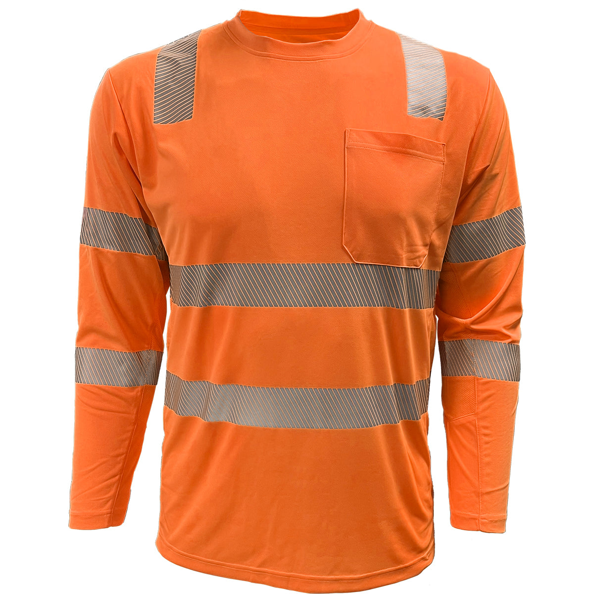 ANSI Type R Class 3 EcoChill Long Sleeve T-Shirt with Coolmax® Technology and UPF 50+ Sun Protection