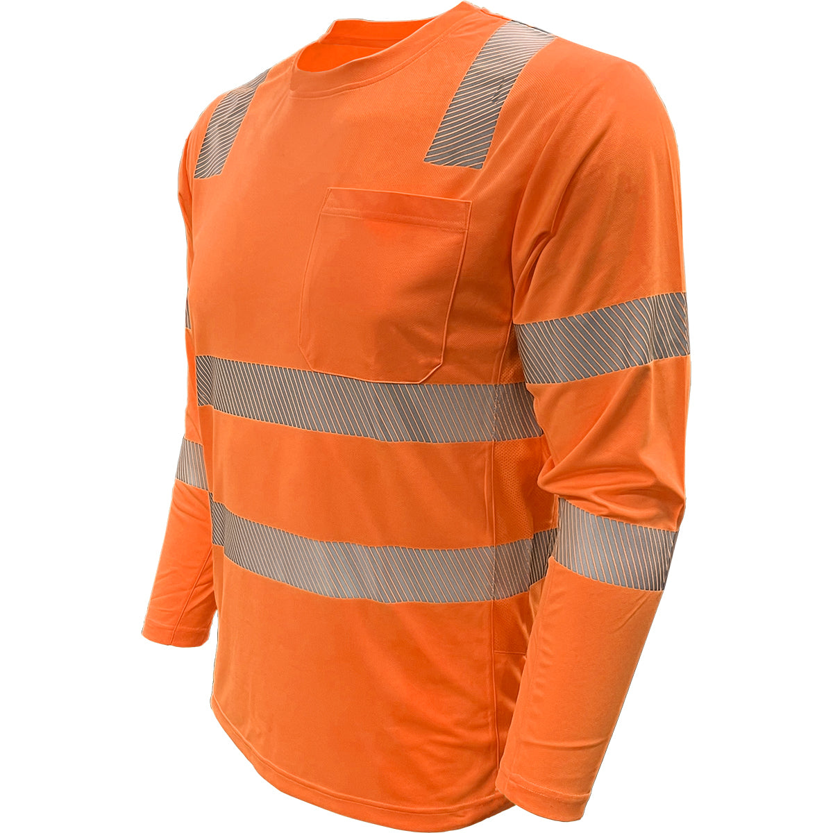 ANSI Type R Class 3 EcoChill Long Sleeve T-Shirt with Coolmax® Technology and UPF 50+ Sun Protection