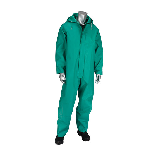 ChemFR™ Treated PVC Coverall with Hood - 0.42 mm