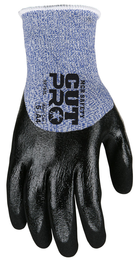 92753 - MCR Safety CutPro® - 13 Gauge HyperMax® HPPE Shell - Cut, Abrasion, and Puncture Resistant Work Gloves - Double Dipped - Foam Nitrile Palm Over Flat Nitrile Dip
