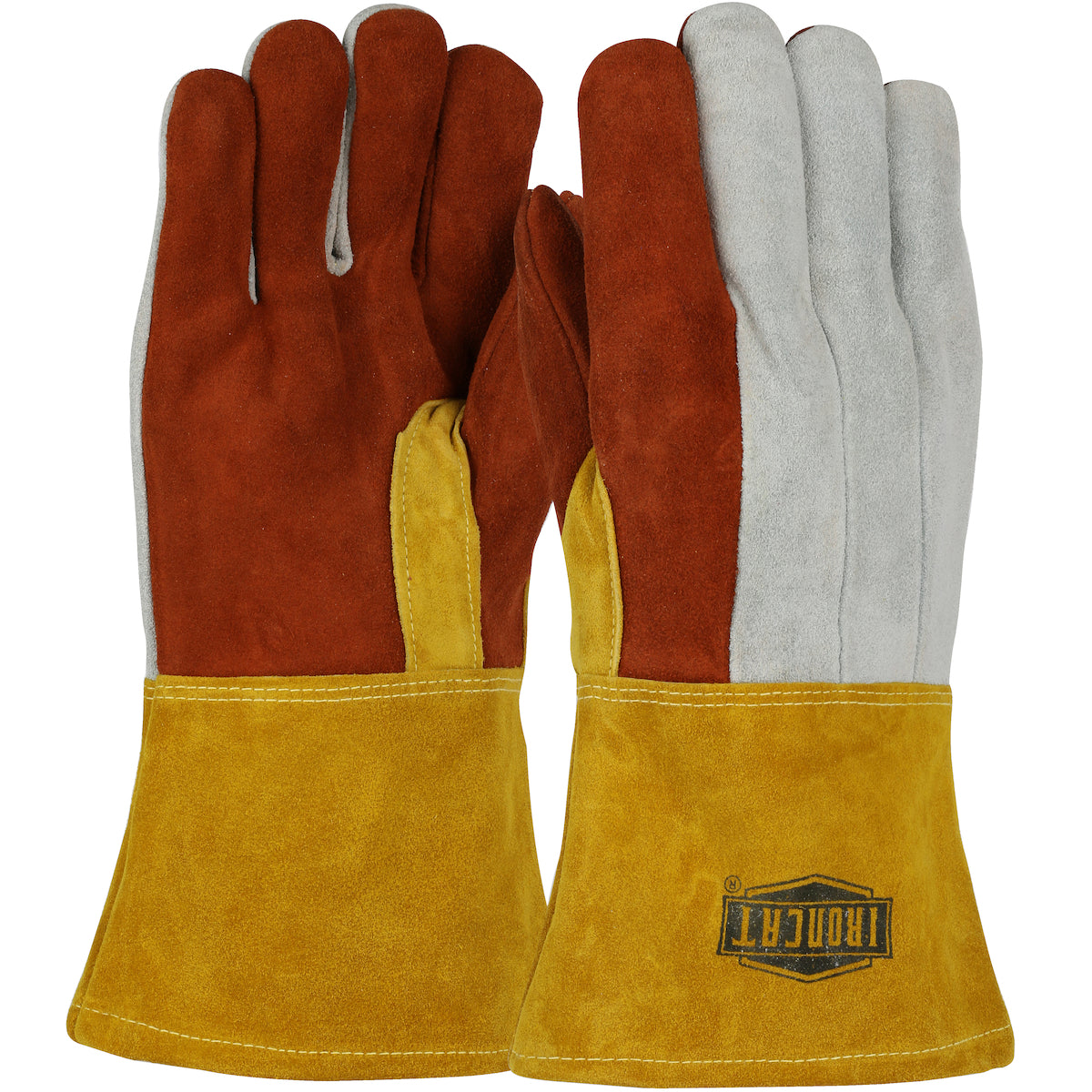 PIP Ironcat - Premium Heavy Split Cowhide 14" Foundry Gloves with Cotton Lining and DuPont Kevlar Stitching -, Model 2086GLF