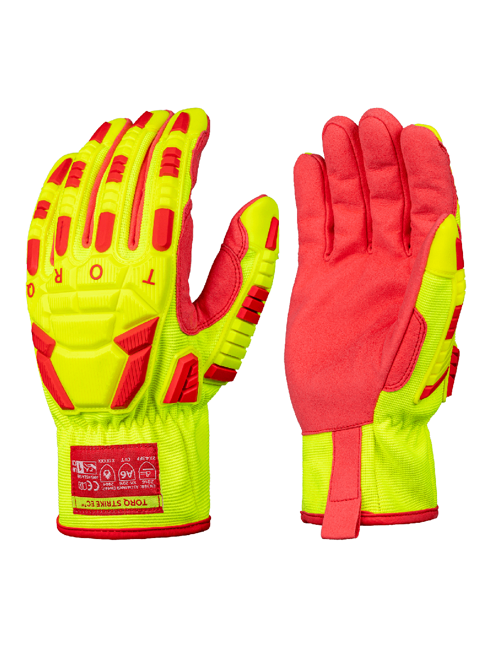 Torq Strike EC™ - SKG00054ED - Leather Palm Gloves - cut level A6 - red