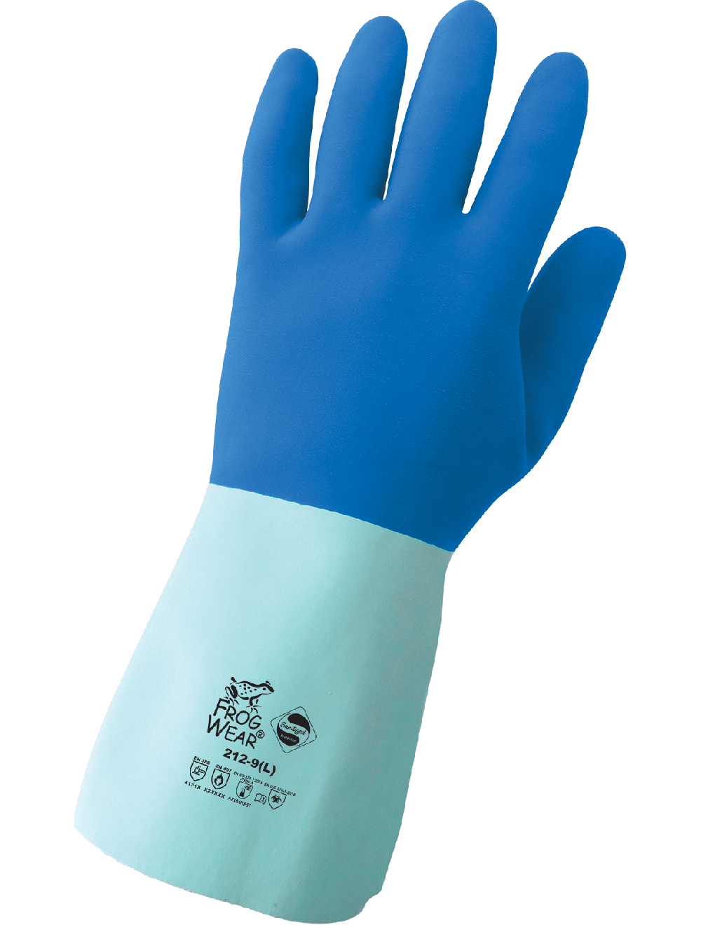 FrogWear® 212 Chemical Handling Gloves - latex - blue