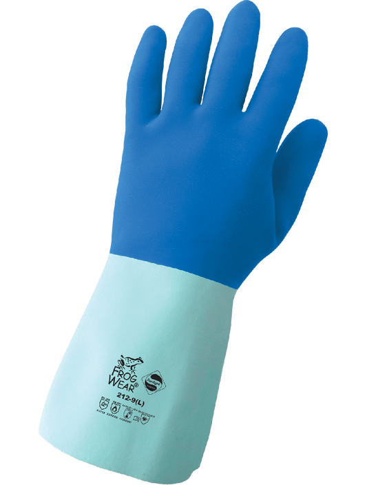 FrogWear® 212 Chemical Handling Gloves - latex - blue