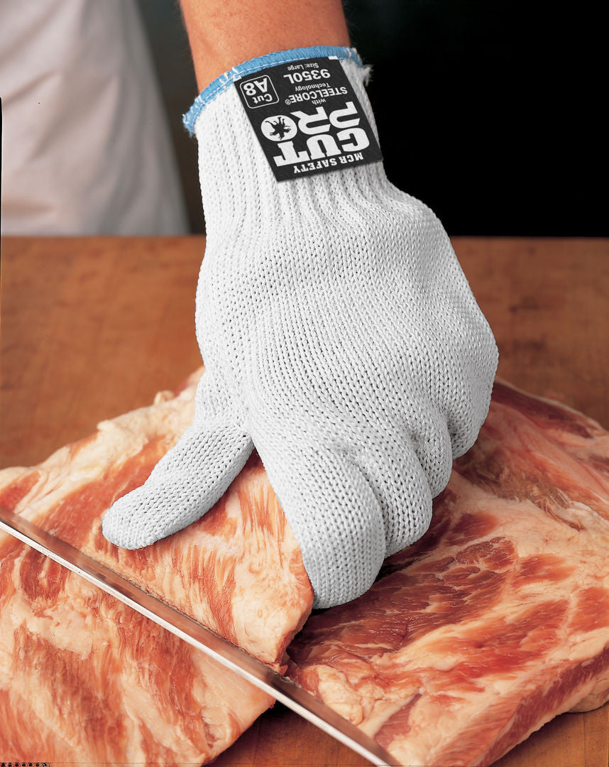9350 - MCR Safety Steelcore® ll - 7 Gauge Regular Weight - Cut Resistant Work Gloves - Polyester Wrapped Stainless Steel - Ambidextrous Gloves - FDA Accepted Materials Allow These Gloves to be used as Kitchen Gloves