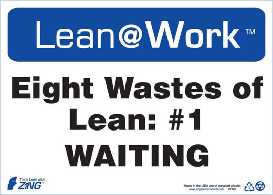 ZING Lean Sign, Eight Wastes Waiting - official Zing product image 1