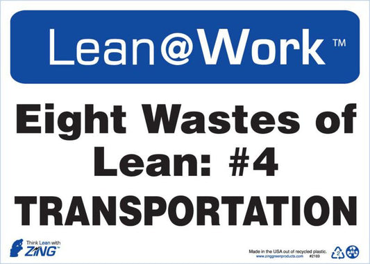 ZING Lean Sign, Eight Wastes Transport - official Zing product image 1