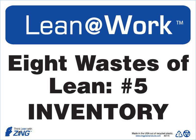 ZING Lean Sign, Eight Wastes Inventory - official Zing product image 1