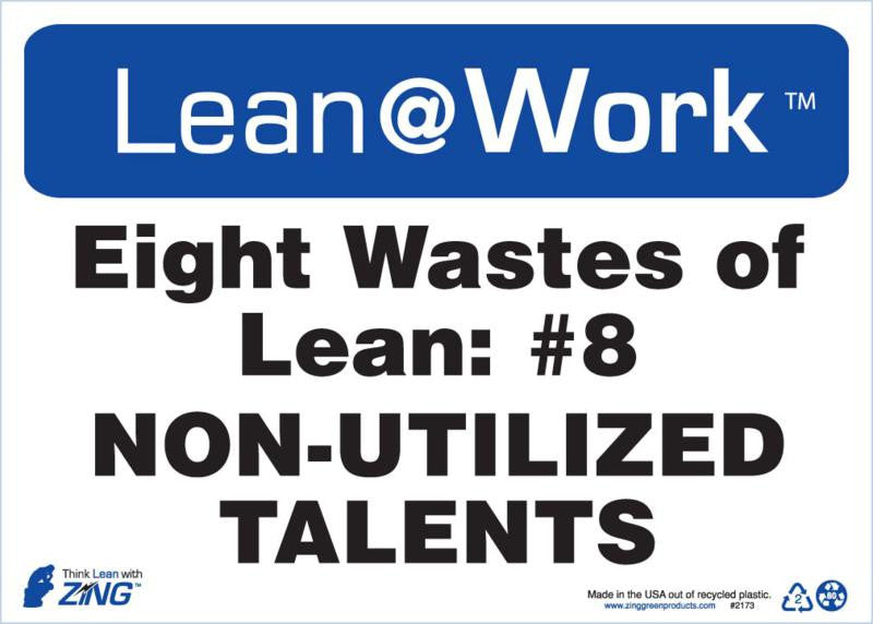 ZING Lean Sign, Eight Wastes Talent - official Zing product image 1