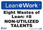 ZING Lean Sign, Eight Wastes Talent - official Zing product image 1