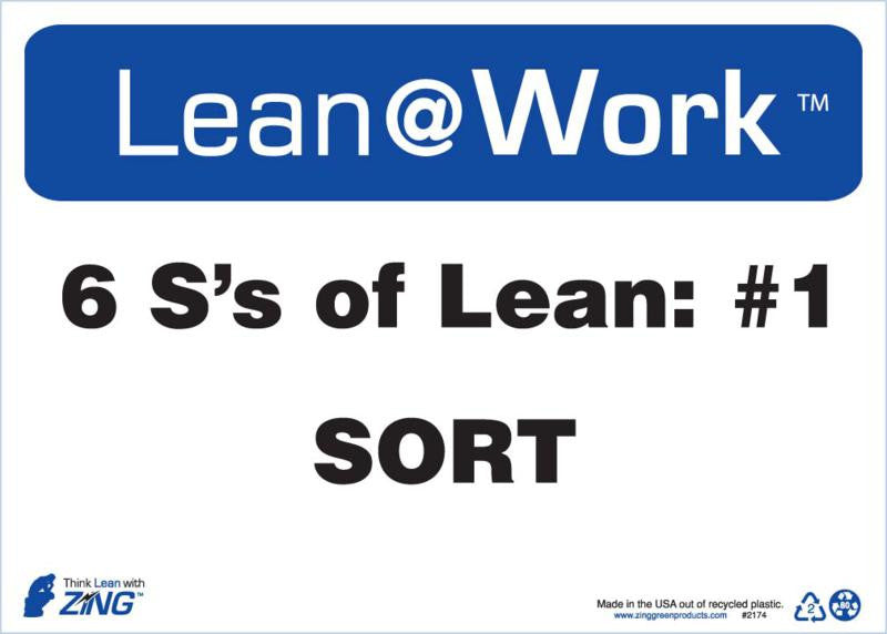 ZING Lean Sign, Six Ss Lean Sort - official Zing product image 1
