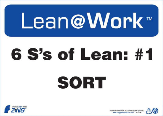 ZING Lean Sign, Six Ss Lean Sort - official Zing product image 1