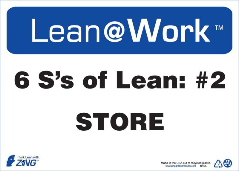 ZING Lean Sign, Six Ss Lean Store - official Zing product image 1
