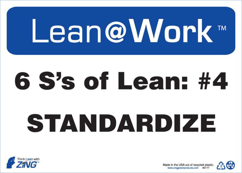 ZING Lean Sign, Six Ss Lean Standardize - official Zing product image 1
