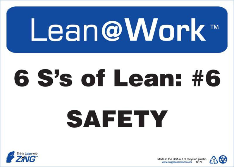 ZING Lean Sign, Six Ss Lean Safety - official Zing product image 1