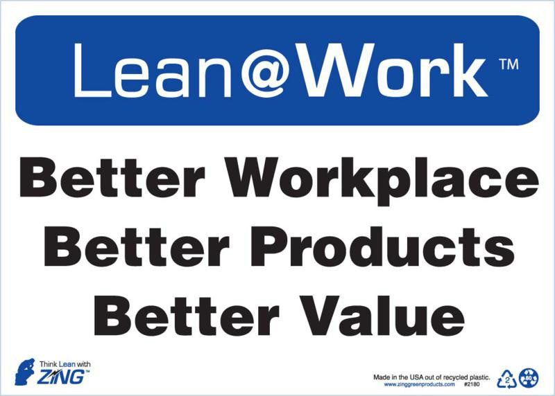 ZING Lean Sign, Better Workplace - official Zing product image 1