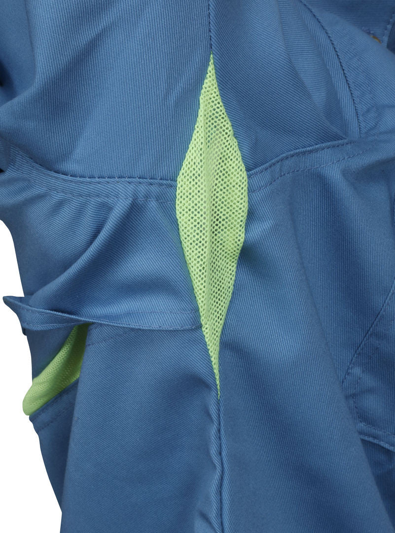 MCR Safety SBS2006 - Summit Breeze® Flame Resistant (FR) Shirt - Medium Blue 7-ounce 100% Cotton Material - Long Sleeve with Vented Underarms and Back - CAT2 - ASTM F1930 Tested - Zero 2nd and 3rd Degree Burn when Wearing our P2D FR Jeans! — manufacturer image 5