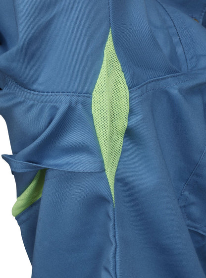 MCR Safety SBS2006 - Summit Breeze® Flame Resistant (FR) Shirt - Medium Blue 7-ounce 100% Cotton Material - Long Sleeve with Vented Underarms and Back - CAT2 - ASTM F1930 Tested - Zero 2nd and 3rd Degree Burn when Wearing our P2D FR Jeans! — manufacturer image 5