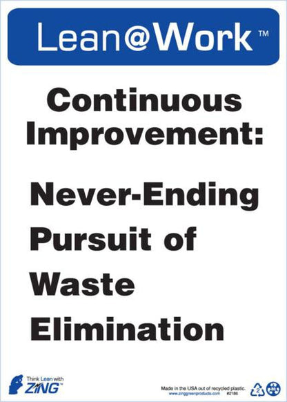 ZING Lean Sign, Continuous Improvement - official Zing product image 1