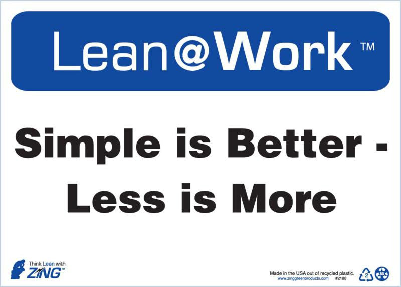 ZING Lean Sign, Simple Is Better - official Zing product image 1