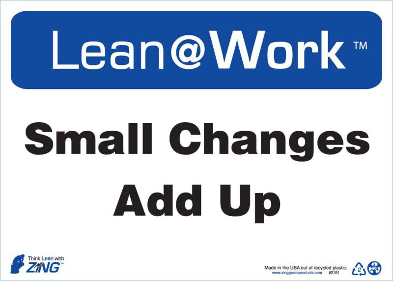 ZING Lean Sign, Small Changes Add Up - official Zing product image 1