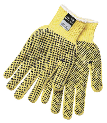 9366E - MCR Safety CutPro® - 7 Gauge DuPont™ Kevlar® Aramid Shell - Cut Resistant Work Gloves - PVC Dots on Both Sides - Competitive Value (CV) Grade - PVC Dots Help with Grip and Abrasion Resistance