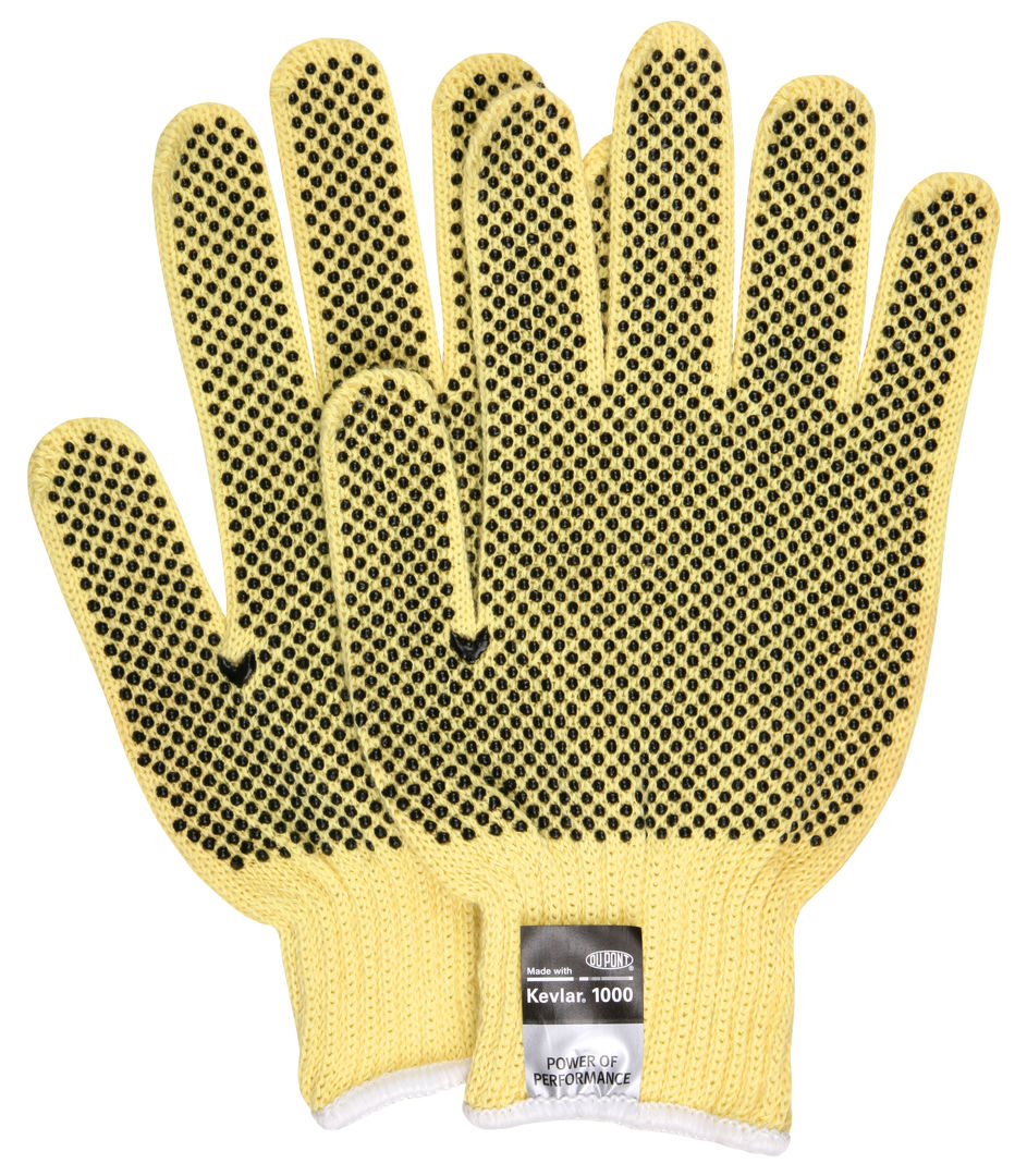 9366KF - MCR Safety CutPro® - 7 Gauge Kevlar® Aramid / Synthetic Shell - Cut Resistant Work Gloves - PVC Dots on 2 Sides - Regular Weight - Made with DuPont™ Kevlar®