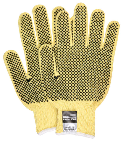 9366KF - MCR Safety CutPro® - 7 Gauge Kevlar® Aramid / Synthetic Shell - Cut Resistant Work Gloves - PVC Dots on 2 Sides - Regular Weight - Made with DuPont™ Kevlar®