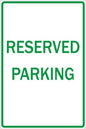 ZING Sign, Reserved Parking, Egp, 12X18 - 2205