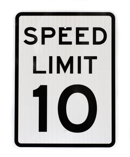 ZING Traffic Sign, Speed Limit 10 Mph, Egp, 18X24 - official Zing product image 1