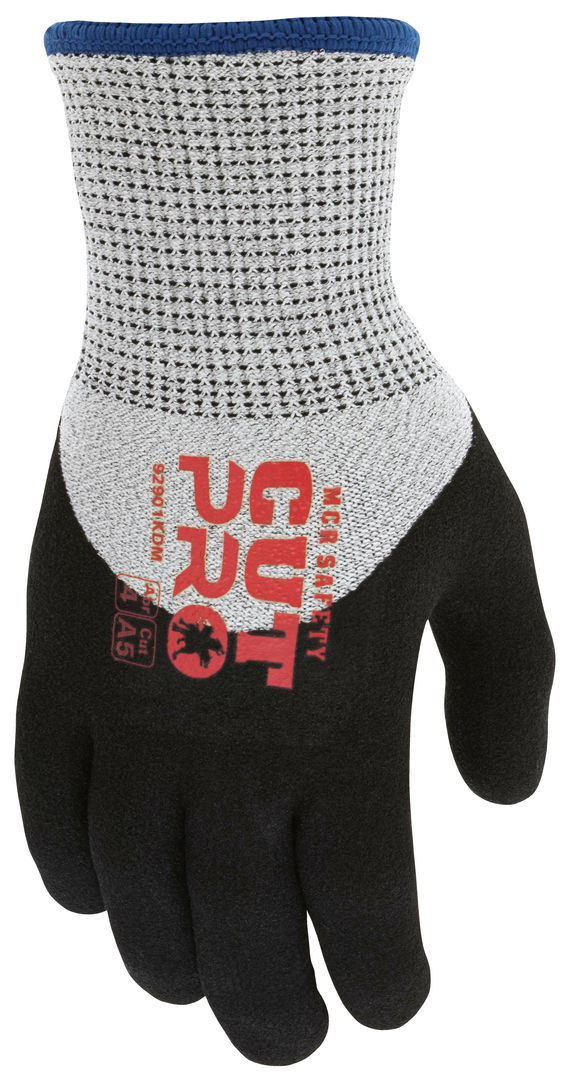 92901KD - MCR Safety CutPro® - 13 Gauge HyperMax® HPPE Shell - Cut, Abrasion, and Puncture Resistant - Insulated Glove with Full Acrylic Lining - Sandy Foam Nitrile Palm and Over the Knuckle